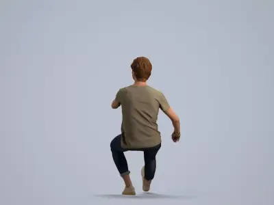 00124Rian010 - Adult Caucasian man sitting casually in public 3D model