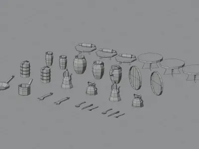 Low Poly Village Pack - Part 4 Low-poly 3D model