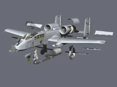 USAF Fairchild Republic A-10C Thunderbolt II Warthog 3D model