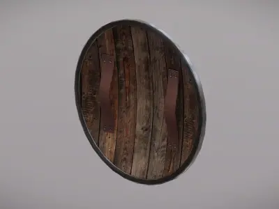 Painted Shield Low-poly 3D model purchase