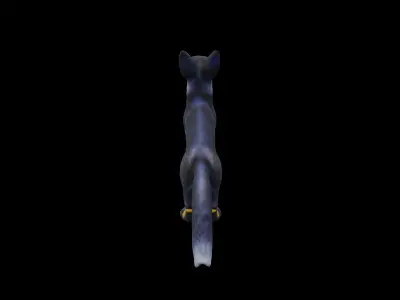 Gray Fox low poly Low-poly 3D model
