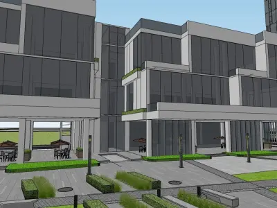 Commercial office building 3d model 3D model purchase