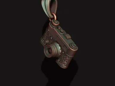 photo camera pendant 3D print model