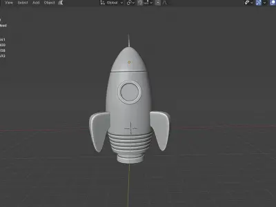 Stylize Rocket Cartoon Low-poly 3D model
