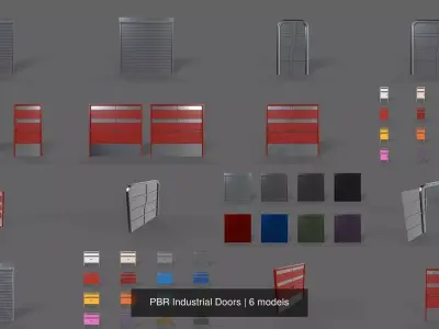 PBR Industrial Doors 3D Model Pack purchase