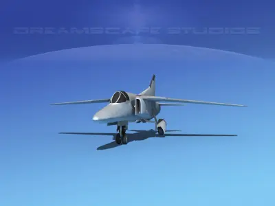 Mig-27 Fighter LP Bare Metal Low-poly 3D model