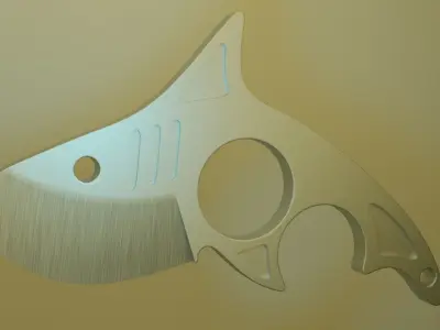 Shark Knife Low-poly 3D model