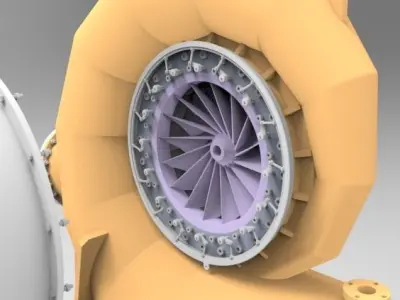 Complete Francis Trubine Assembly Free 3D model