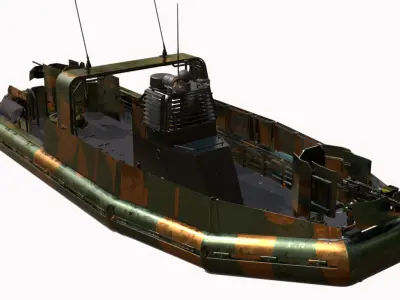 barco patrulha  Low-poly 3D model