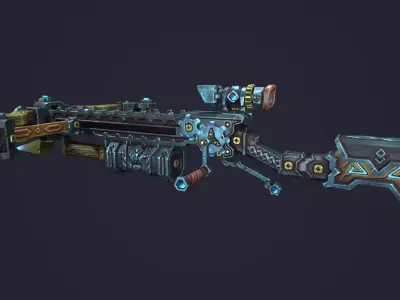 Dwarf crossbow Low-poly 3D model