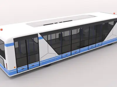 Airport Bus Low-poly 3D model buy