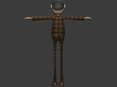 Stylish Basic Human  Low-poly 3D model