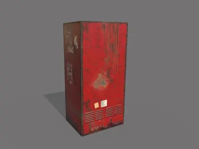 Old Cola Machine Low-poly 3D model