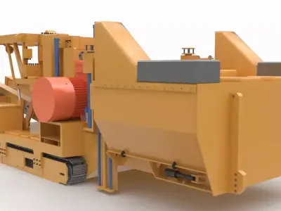 Collection of Mining and Tunneling Equipments 3D model