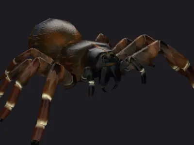 spider walking creepy tarantula attack idle game horror 3D model