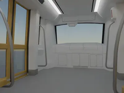CAF Driverless Metro Low-poly 3D model