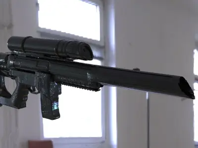 Sniper Rifle 3D model buy