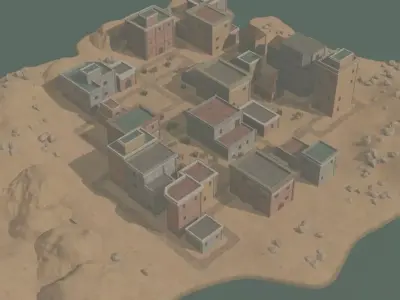 Deserted Coastal Settlement 3D model