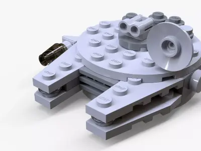 Lego Millennium Falcon Low-poly 3D model