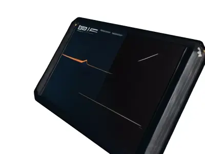 SciFi Data Slate Cracked Screen 3D model