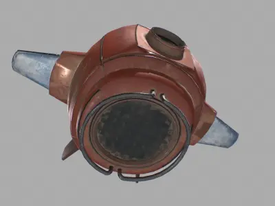Sci fi camera drone Low-poly 3D model