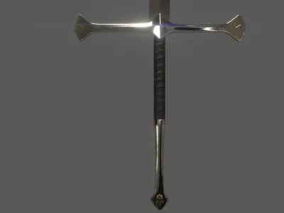 Longsword sword Low-poly 3D model purchase
