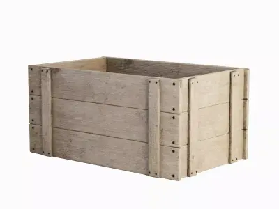 Large Wooden Crate 01 Low-poly 3D model