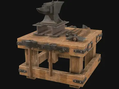 Anvil 3 Low-poly 3D model