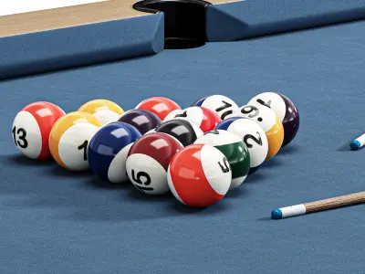 Executive Pool Billiard Table 3D model