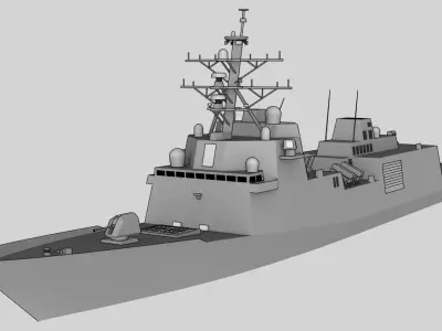 FFG 62 Constellation class Low-poly 3D model