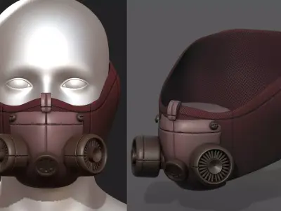 Helmet scifi military combat 3d  Low-poly 3D model 3