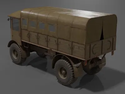 AEC Matador Medium Artillery Tractor Low-poly 3D model