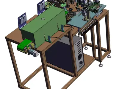 Six-Station Electronic Component Testing Equipment  3D model