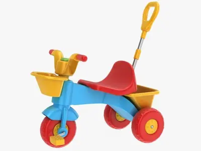 Tricycle toy Low-poly 3D model purchase