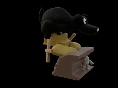 Hilda and the black hound Free 3D print model