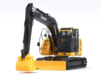 John Deere 135 P-Tier Mid-Size Excavator 3D model