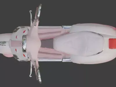 Stylized 3D Valentine Scooter Model Low-poly 3D model