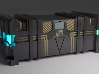 Sci-Fi Box Free low-poly 3D model