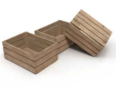 Wooden Crate 3D 3D model get