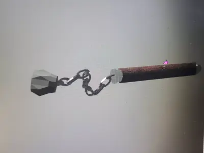 Full Rig Flail Low-poly 3D model