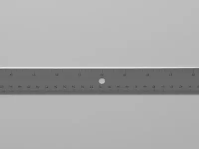 Metal Meter Stick Low-poly 3D model