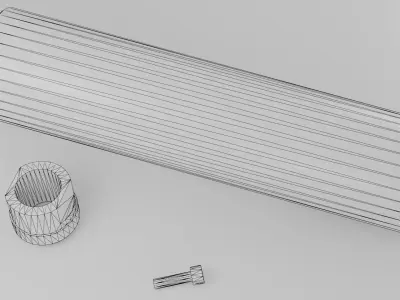 NRG CLOSED-TYPE MUZZLE BRAKE - SILENCER 3D MODEL - GAME READY Low-poly 3D model