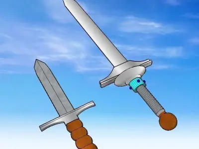 SIMPLE SWORD  Free low-poly 3D model