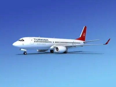 Boeing 737-800ER Turkish Air 3D model