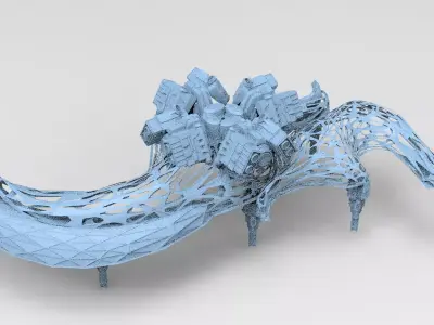 Alien Hybrid base design Exterior 3  3D model