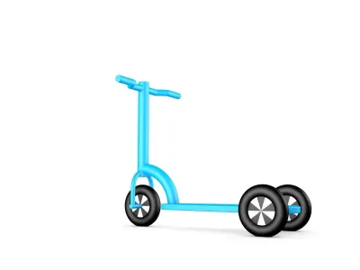 Scooter Low-poly 3D model purchase