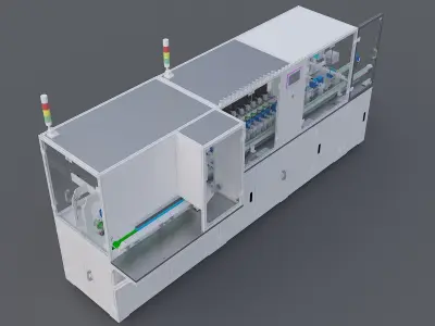 Transformer front-end shaping test sorting assembly line 3D model