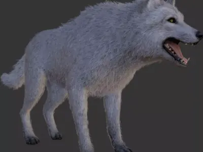 Wolf pack 3D model