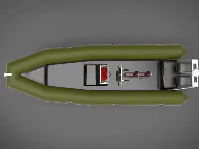 military support boat 3D model
