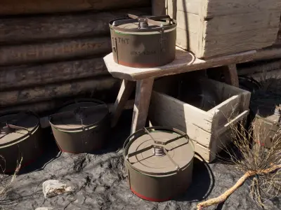 British WW2 Mk5 Anti-Tank Mine  3D model